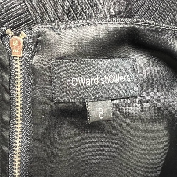 HOWARD SHOWERS Ribbed Sheath Dress Black 8 - Picture 8 of 9